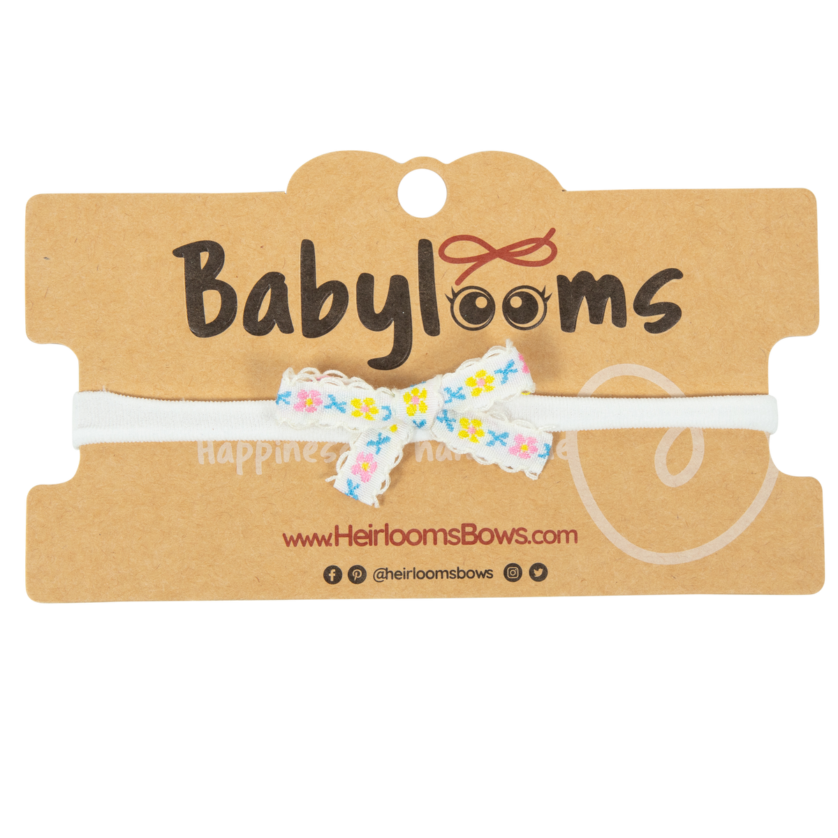 Embroidered Ribbon Mini Baby Band – Heirlooms Bows
