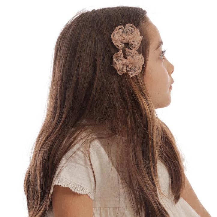 Ruffled Lace Mini Bow-set